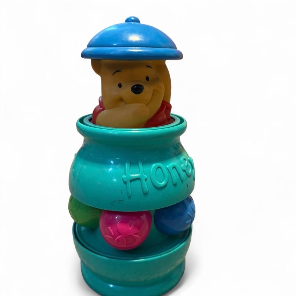 Fisher Price Winnie the Pooh Honey Pot Pop Up Toy Toddler Activity Toy Vintage